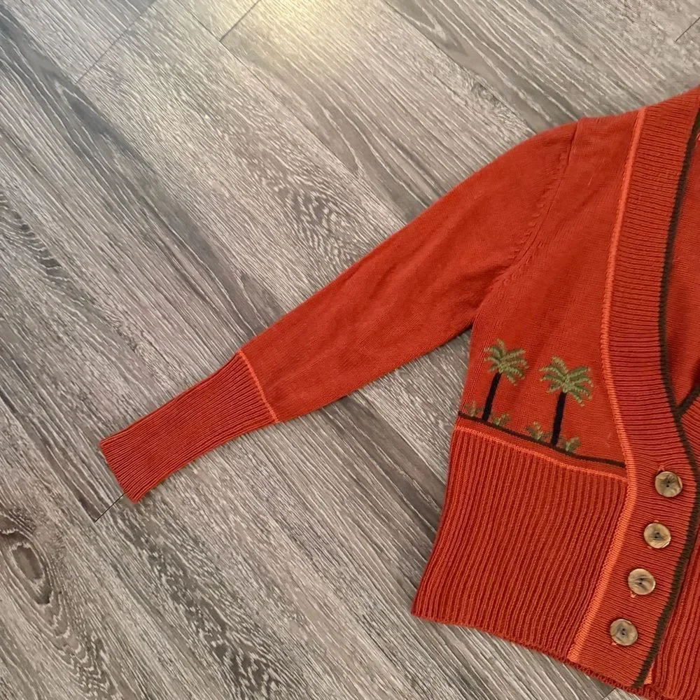 Little Lisa Vintage Palm Tree Cardigan - Picture 2 of 8